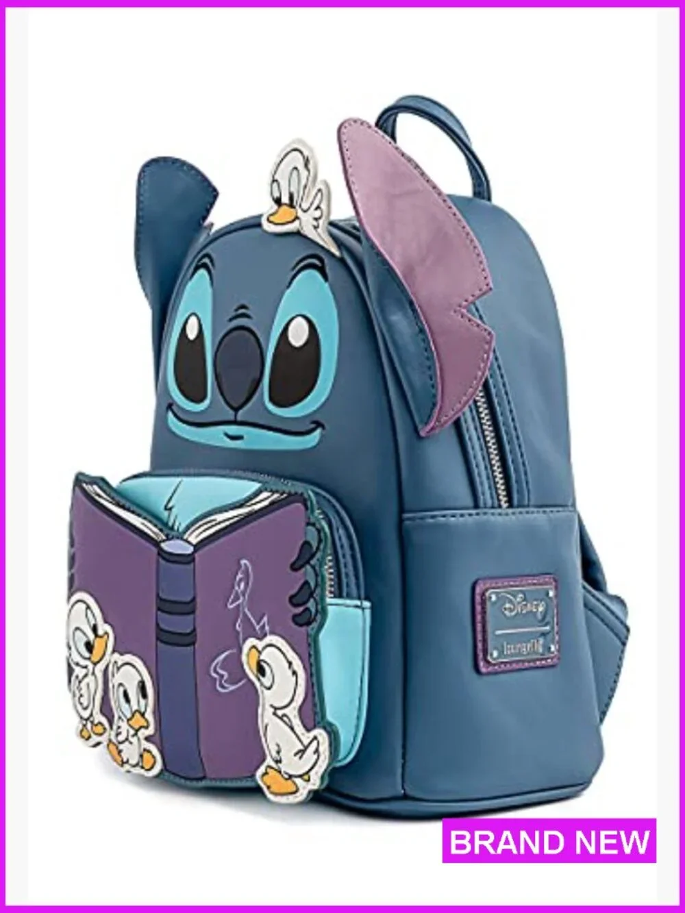 Faux Leather Shoulder Bag with Adjustable Straps Front Zipper Pocket Chic - Picture 4 of 6